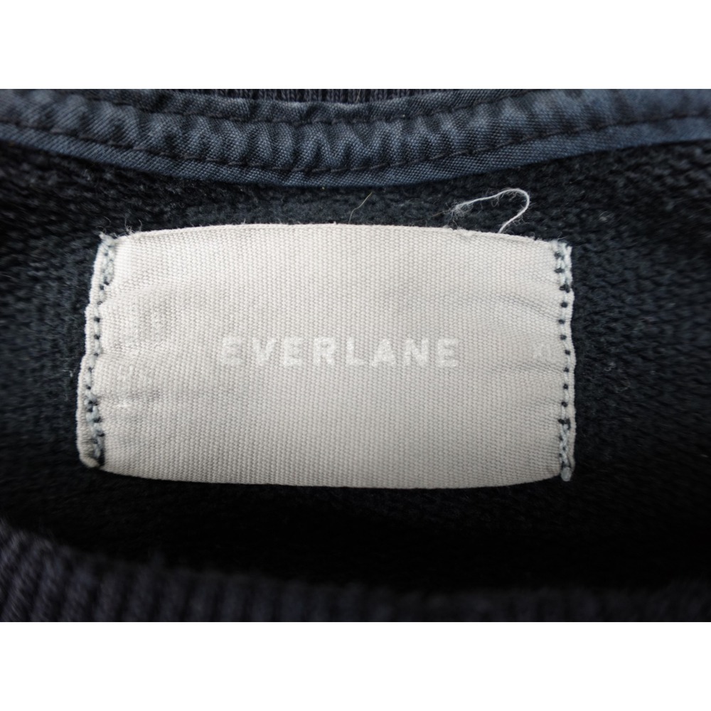 Everlane Crewneck Sweatshirt Mens L Black Classic V-Stitch Pullover Relaxed Fit - Picture 9 of 14